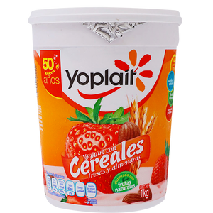 YOGHURT BATIDO YOPLAIT FRESA Y CEREAL 1  KG.