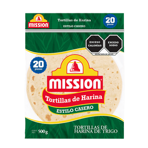 TORTILLAS DE TRIGO ESTILO CASERO MISSION 500  GR.