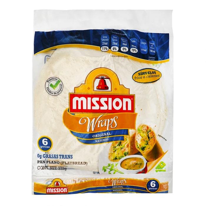 TORTILLAS WRAPS NATURALES MISSION 372  GR.