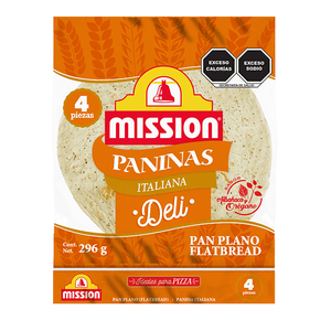 TORTILLAS PAPINAS ITALIANA SABOR ALBAHACA Y OREGANO MISSION 296  GR.