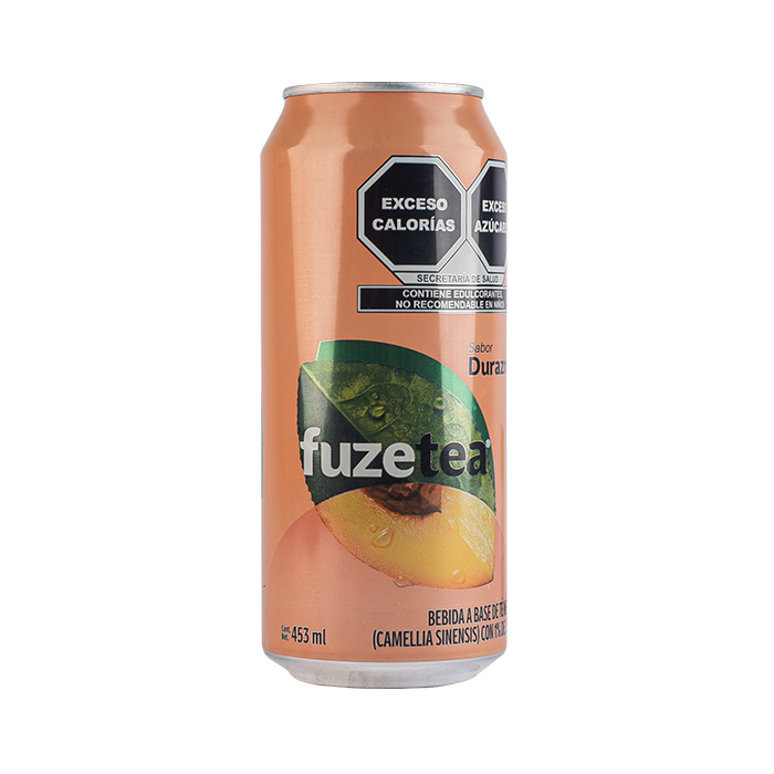 FUZE TEA NEGRO DURAZNO LATA 453ML 453  ML.