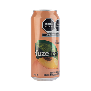 FUZE TEA NEGRO DURAZNO LATA 453ML 453  ML.