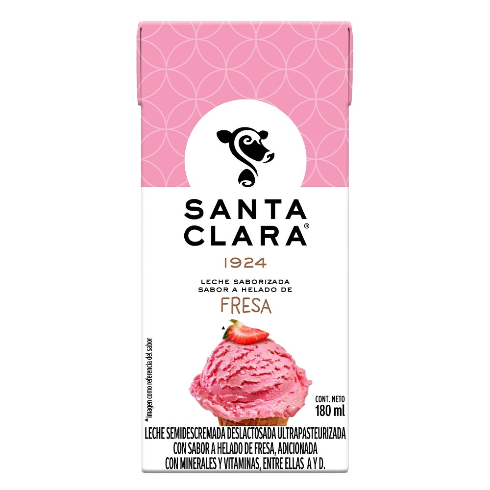 MALTEADA  SABOR FRESA SANTA CLARA 180  ML.