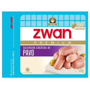 SALCHICHA COCKTAIL DE PAVO ZWAN PREMIUM 500  GR.