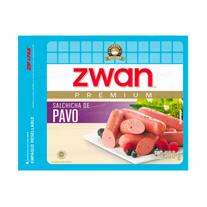 SALCHICHA DE PAVO ZWAN PREMIUM 500  GR.