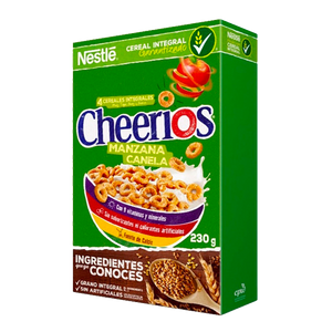 CHEERIOS CEREAL MAÍZ AVENA CON CANELA SABOR MANZANA 230  GR.