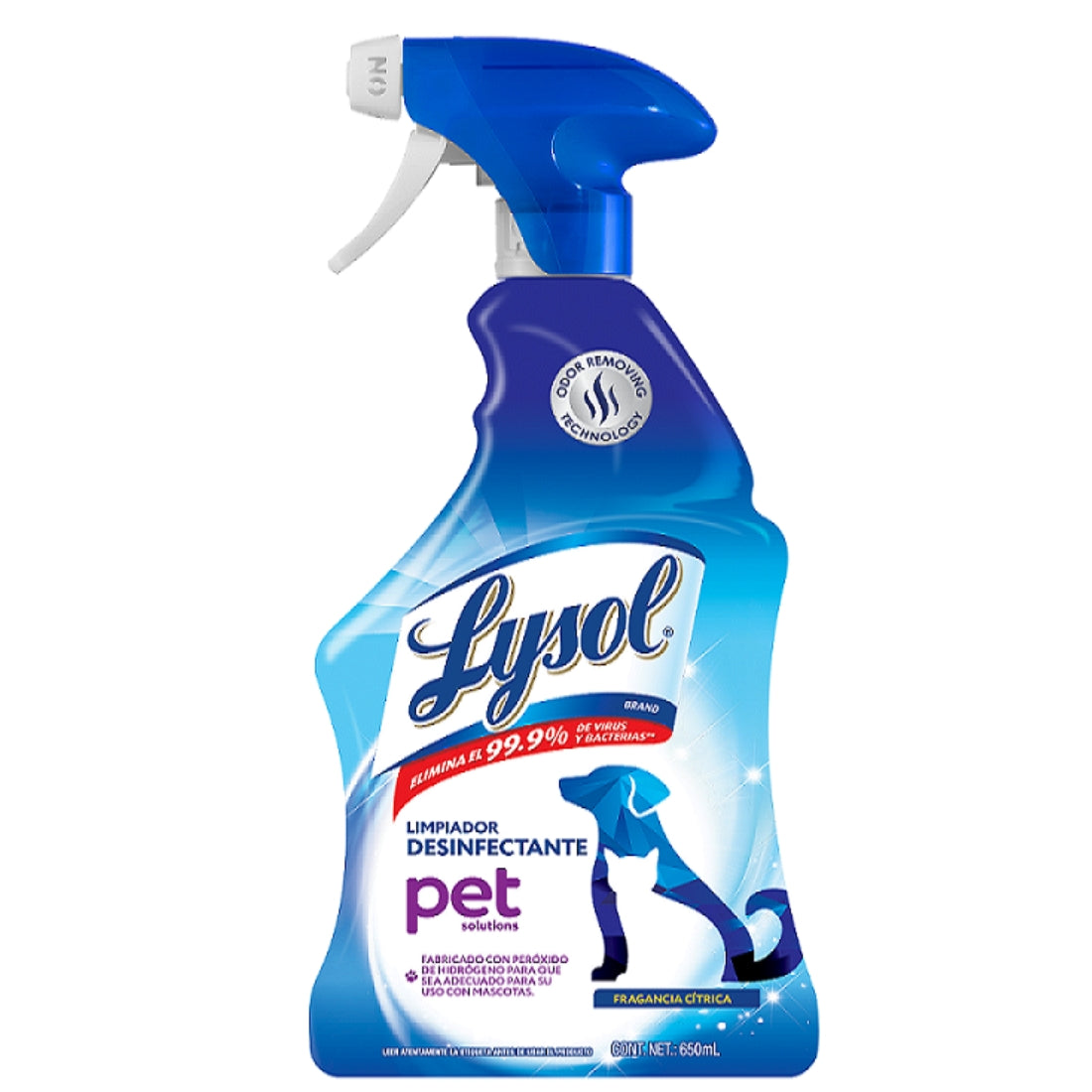 LYSOL DESINFECTANTE PETS CITRUS 650  ML.