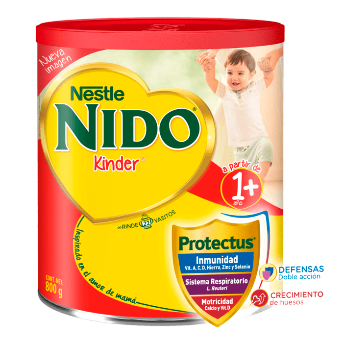 ALIMENTO LACTEO NIDO KINDER 1 MAS PROTECTUS LATA 800  GR.