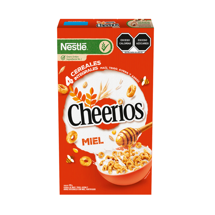 CEREAL CHEERIOS MIEL ALMENDRAS NESTLE PAQUETE 480  GR.