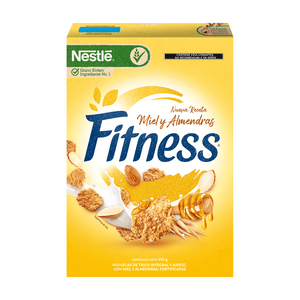 CEREAL FITNESS HOJUELAS DE TRIGO INTEGRAL Y ARROZ CON MIEL Y ALMENDRAS NESTLÉ 390  GR.