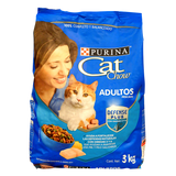 ALIMENTO PARA GATO CAT CHOW DELICIAS RELLENAS PESCADO Y MARISCOS PURINA 31% PROTEÍNA BOLSA 3  KG.