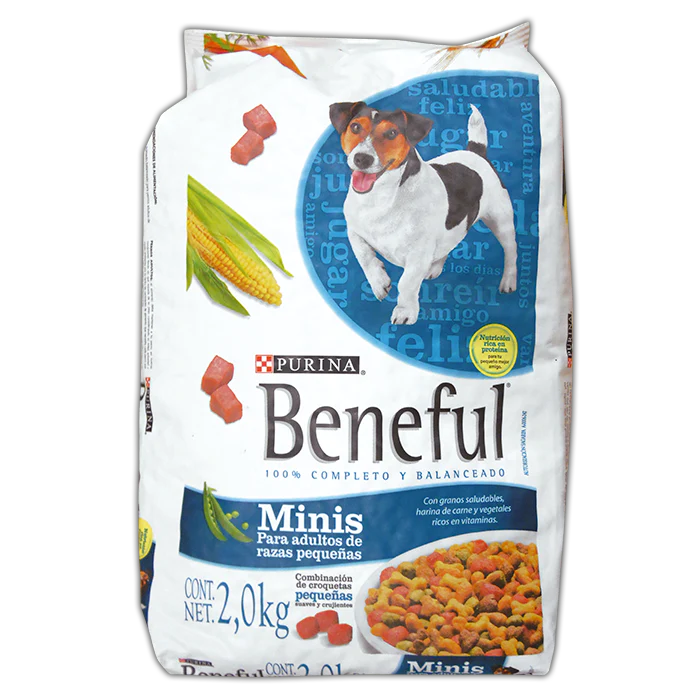 ALIMENTO PARA PERRO BENEFUL MINIS 27% PROTEÍNA BOLSA 2  KG.