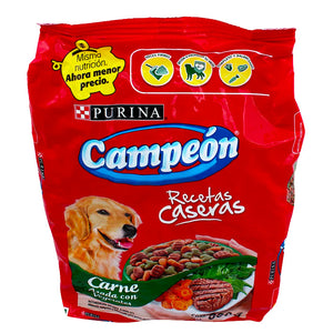 ALIMENTO PARA PERRO CAMPEÓN ADULTO RECETAS CASERAS 19% PROTEÍNA BOLSA 800  GR.