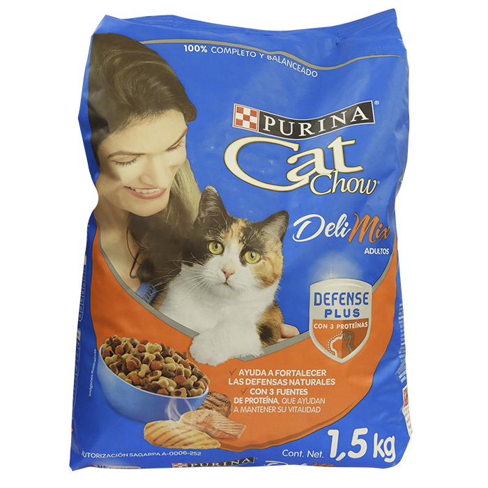 ALIMENTO PARA GATO  CAT CHOW DELIMIX ADULTO BOLSA 1.500  KG.