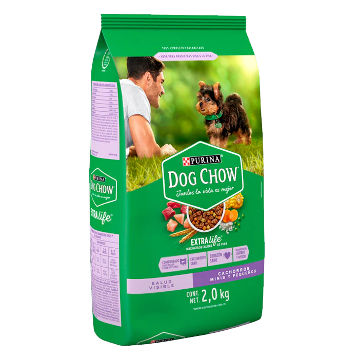 ALIMENTO PARA PERRO DOG CHOW CACHORRO RAZAS PEQUEÑAS 27% PROTEÍNA BOLSA 2  KG.