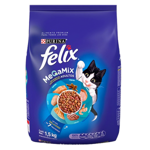 ALIMENTO PARA GATO FELIX  ADULTO MEGAMIX BOLSA 1.500  KG.