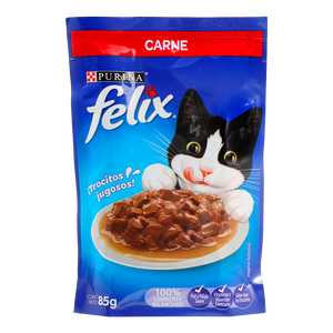 ALIMENTO PARA GATO FELIX CARNE POUCH 85  GR.