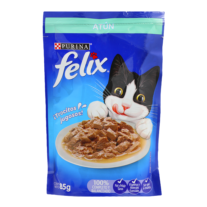 ALIMENTO PARA GATO FELIX ATUN POUCH 85  GR.