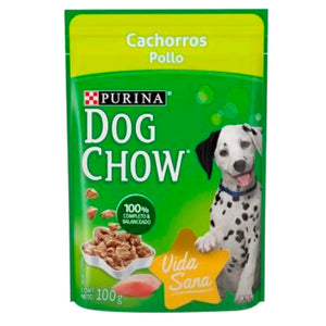 ALIMENTO PARA PERRO CHOW CACHORRO POLLO POUCH 100  GR.