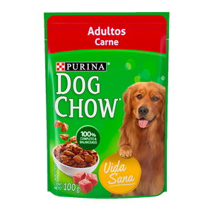 ALIMENTO PARA PERRO DOG CHOW ADULTOS CARNE POUCH 100  GR.