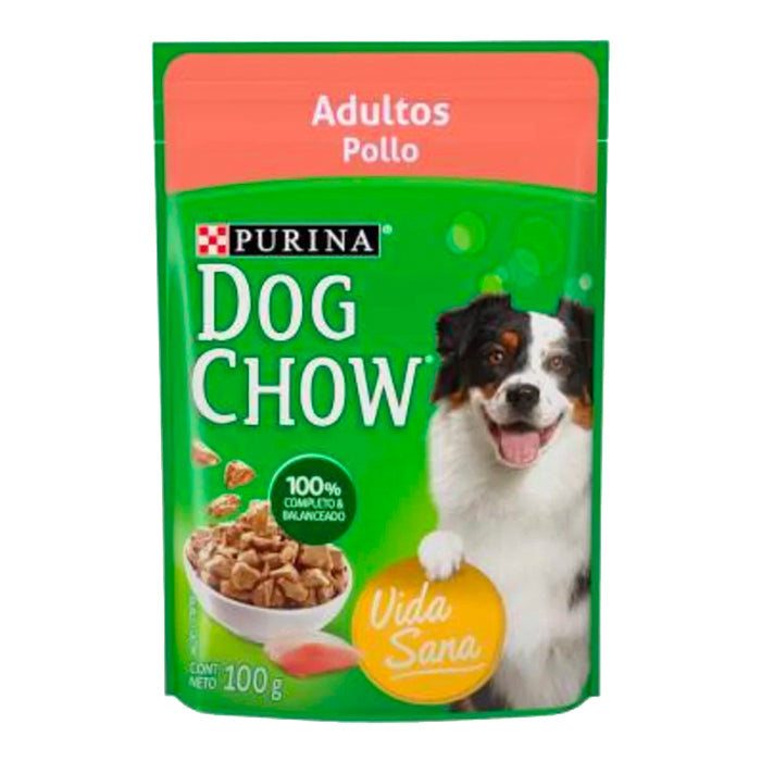 ALIMENTO PARA PERRO DOG CHOW ADULTOS POLLO POUCH 100  GR.