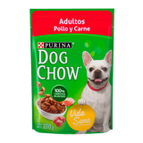 ALIMENTO PARA PERRO CHOW ADULTOS POLLO Y CARNE POUCH 100  GR.