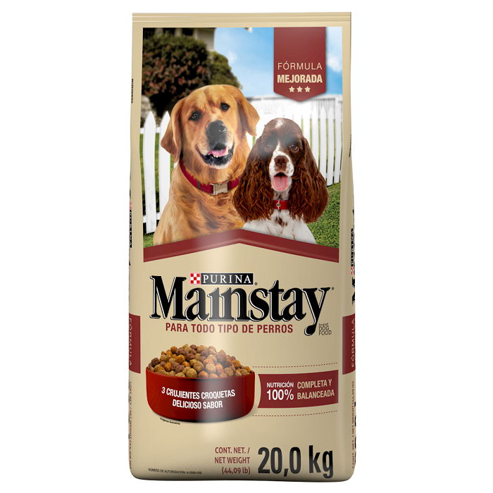 ALIMENTO PARA PERRO MAINSTAY 17% PROTEÍNA BULTO 20  KG.