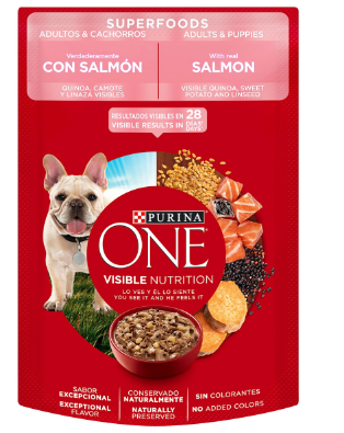 ALIMENTO PARA PERRO ONE CON SALMON POUCH 85  GR.