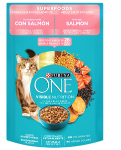 ALIMENTO PARA GATO ONE CON SALMON POUCH 85  GR.