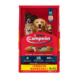 ALIMENTO P/PERRO CAMPEÓN ADULTO TODOS LOS TAMAÑOS 17% PROTEÍNA BULTO 18  KG.