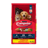 ALIMENTO P/PERRO CAMPEÓN ADULTO TODOS LOS TAMAÑOS 17% PROTEÍNA BULTO 18  KG.