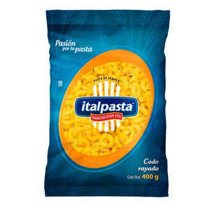 PASTA PARA SOPA CODO RAYADO ITALPASTA 400  GR.