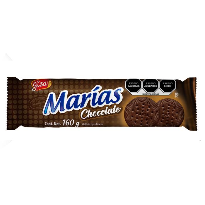 GALLETAS  MARIAS CHOCOLATE GISA ROLLO 160  GR.