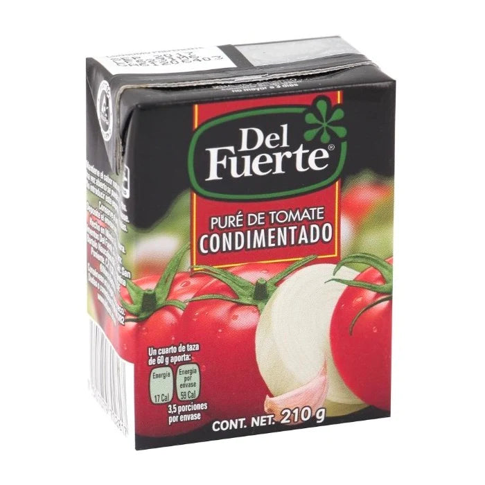 PURÉ DE TOMATE CONDIMENTADO DEL FUERTE TETRA 210  GR.