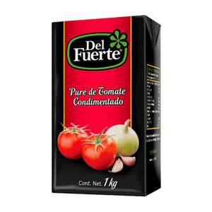 PURÉ DE TOMATE CONDIMENTADO DEL FUERTE TETRA 1  KG.