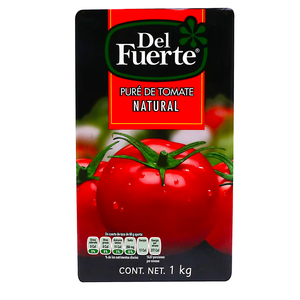 PURÉ DE TOMATE NATURAL DEL FUERTE TETRA 1  KG.