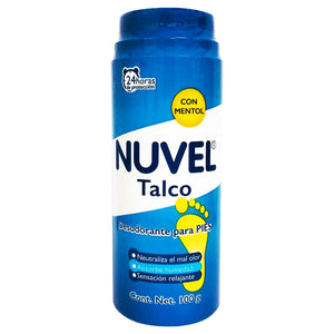 TALCO PARA PIES NUVEL CON MENTOL 100  GR.