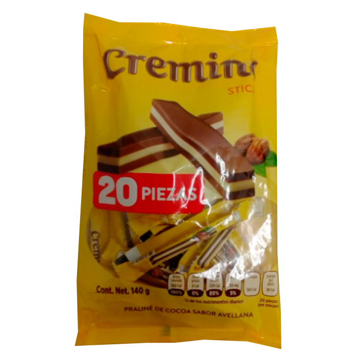 CREMINO BICOLOR STICK BOLSA 20 PZAS 20  PZA.