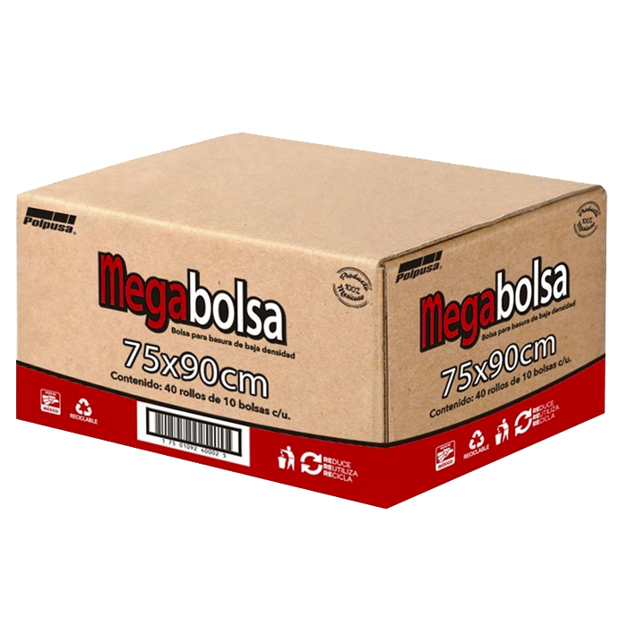 BOLSA PARA BASURA  MEGABOLSA  BAJA DENSIDAD  75 X 90 10  BOLSA