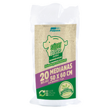 BOLSA PARA BASURA ECOLOGICA MEDIANA BLANCO  50 X 60 20  PZA.