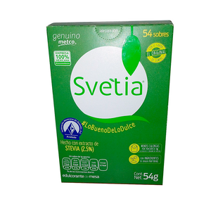 ENDULZANTE SVETIA  54 SOBRES 54  GR.