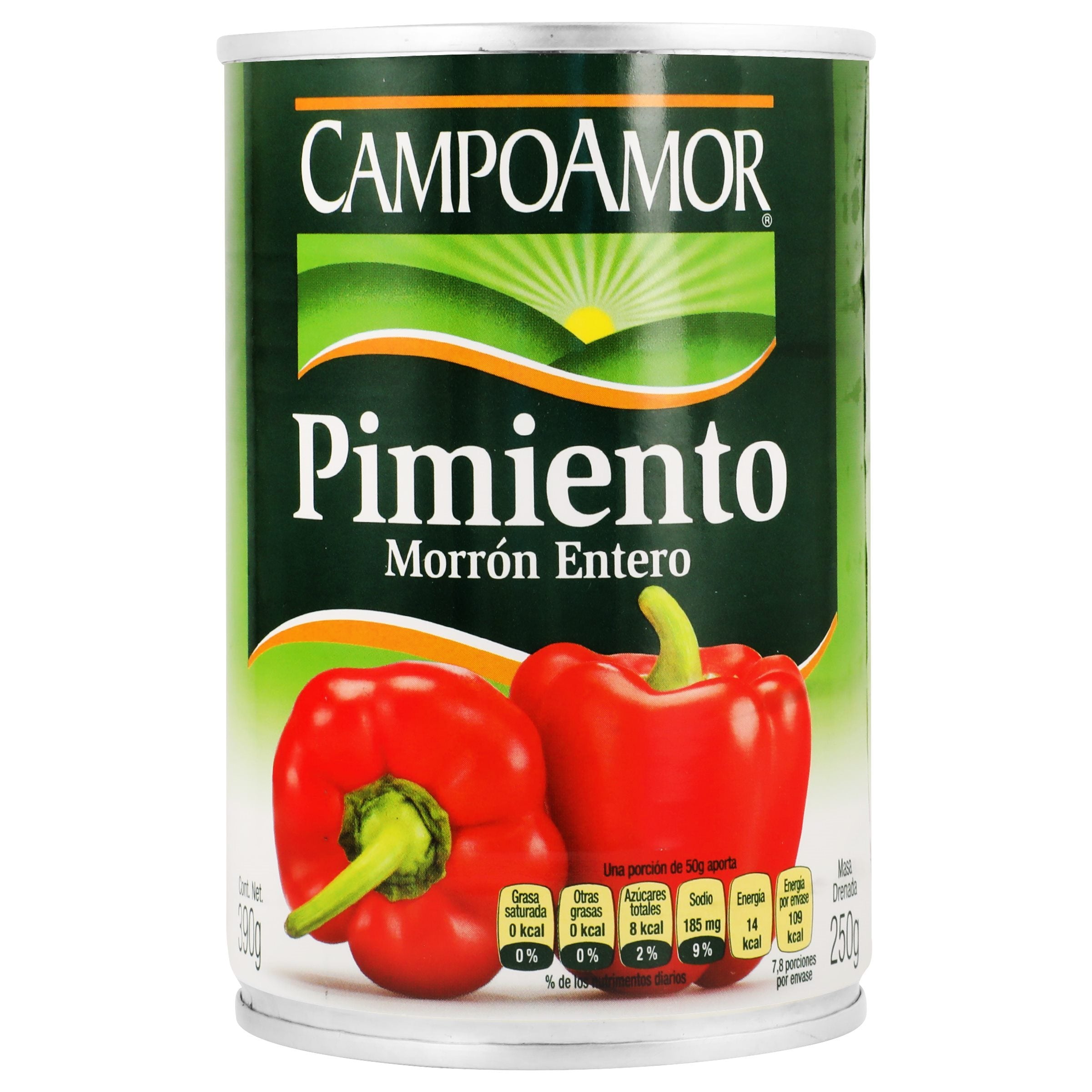 PIMIENTO MORRÓN ENTERO CAMPOAMOR LATA 390  GR.