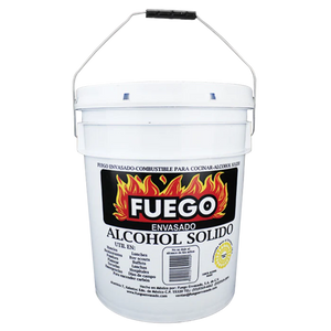 CUBETA ALCOHOL SOLIDO CON 5 LTS. FUEGO ENVASADO 5  LT.