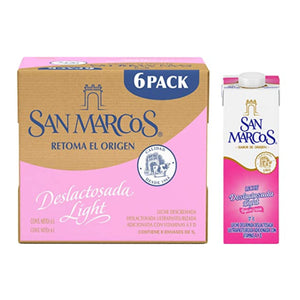 LECHE DESCREMADA  DESLACTOSADA LIGHT SAN MARCOS 6  LT.