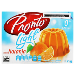 GELATINA PRONTO LIGHT  NARANJA 25  GR.