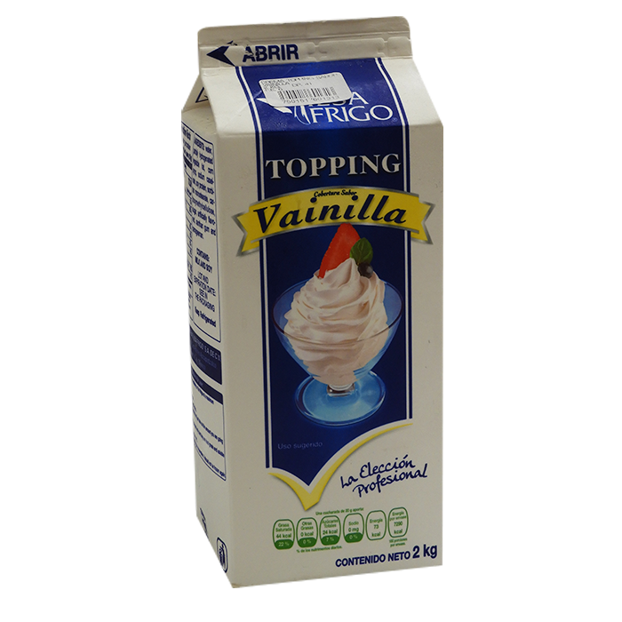 CREMA TOPPING SABOR VAINILLA 2  KG.