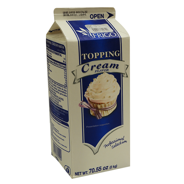 CREMA TOPPING SABOR NATA 2  KG.