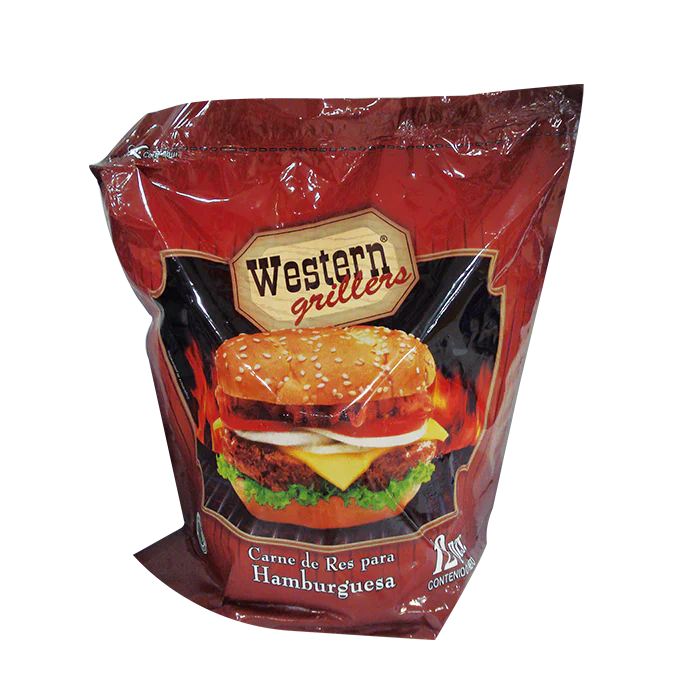 CARNE PARA HAMBURGUESA WESTERN GRILLER BOLSA CON 12 PIEZAS 1  PZA.