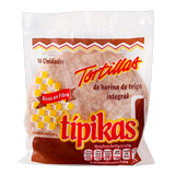 TORTILLA DE HARINA INTEGRAL MEDIANO TIPIKAS 10  PZA.