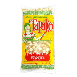 MAIZ PRECOCIDO PARA POZOLE TAPATIO 1  KG.